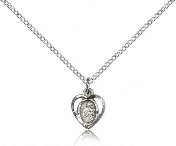 St. Joseph Medal, Sterling Silver - 18&quot; 1.2mm Sterling Silver Chain + Clasp