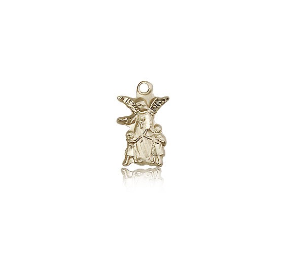 Guardian Angel Medal, 14 Karat Gold - 14 KT Yellow Gold