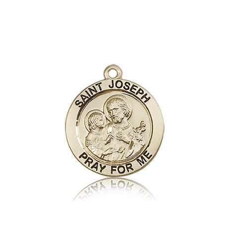 St. Joseph Medal, 14 Karat Gold - 14 KT Yellow Gold