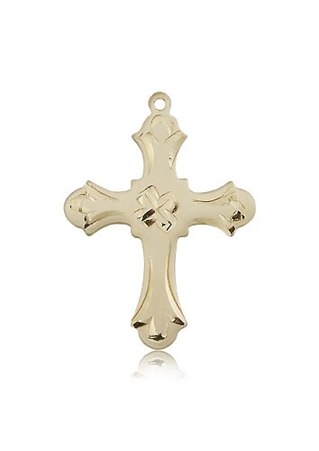 Cross Pendant, 14 Karat Gold - 14 KT Yellow Gold