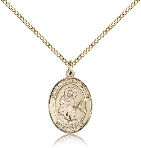 Our Lady of Mercy Medal, Gold Filled, Medium - Gold-tone