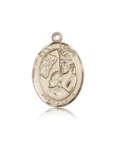 St. Edwin Medal, 14 Karat Gold, Large - 14 KT Yellow Gold