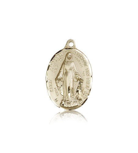 Immaculate Conception Medal, 14 Karat Gold - 14 KT Yellow Gold