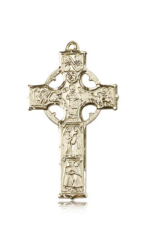 Celtic Cross Pendant, 14 Karat Gold - 14 KT Yellow Gold