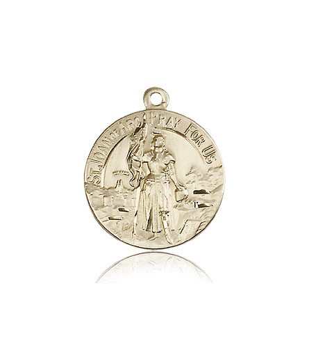 St. Joan of Arc Medal, 14 Karat Gold - 14 KT Yellow Gold