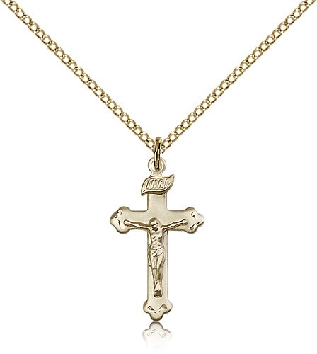 Crucifix Pendant, Gold Filled - Gold-tone