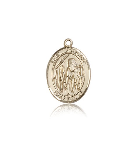 St. Polycarp of Smyrna Medal, 14 Karat Gold, Medium - 14 KT Yellow Gold