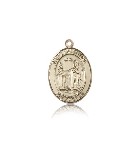 St. Valentine of Rome Medal, 14 Karat Gold, Medium - 14 KT Yellow Gold