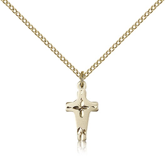 Cross Pendant, Gold Filled - Gold-tone