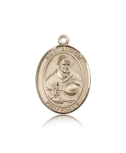 St. Albert the Great Medal, 14 Karat Gold, Large - 14 KT Yellow Gold