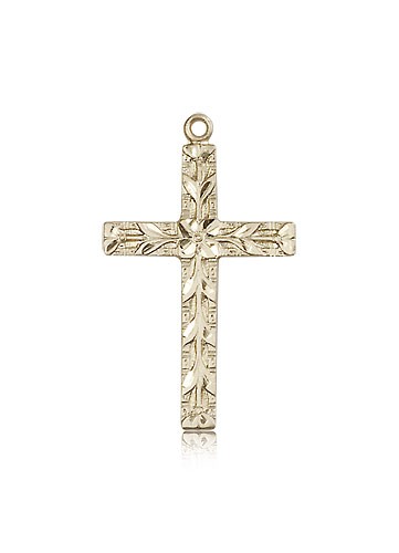 Cross Pendant, 14 Karat Gold - 14 KT Yellow Gold