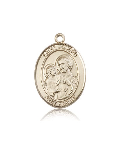 St. Joseph Medal, 14 Karat Gold, Large - 14 KT Yellow Gold