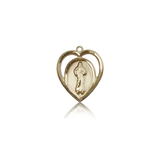 Divine Mercy Medal, 14 Karat Gold - 14 KT Yellow Gold