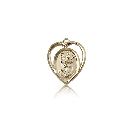 St. Christopher Medal, 14 Karat Gold - 14 KT Yellow Gold