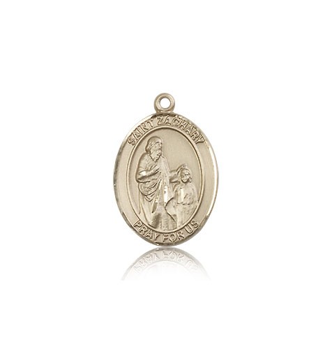 St. Zachary Medal, 14 Karat Gold, Medium - 14 KT Yellow Gold