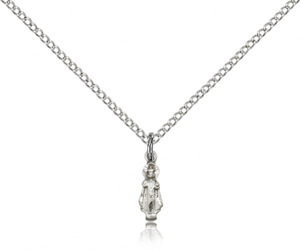 Infant Medal, Sterling Silver - 18&quot; 1.2mm Sterling Silver Chain + Clasp