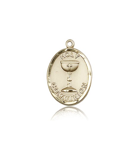 Holy Communion Medal, 14 Karat Gold - 14 KT Yellow Gold