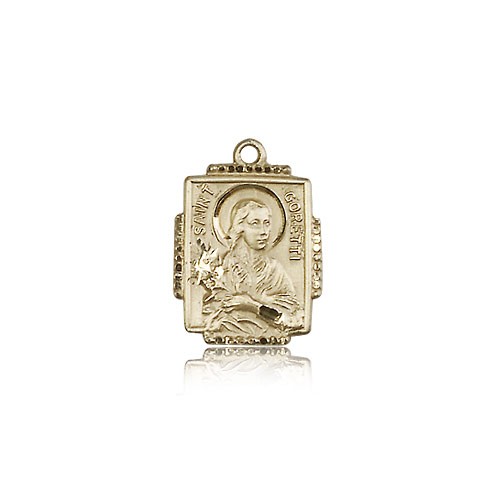 St. Maria Goretti Medal, 14 Karat Gold - 14 KT Yellow Gold