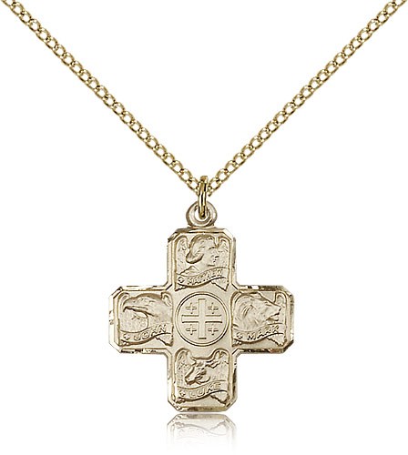 Evangelist Medal, Gold Filled - Gold-tone