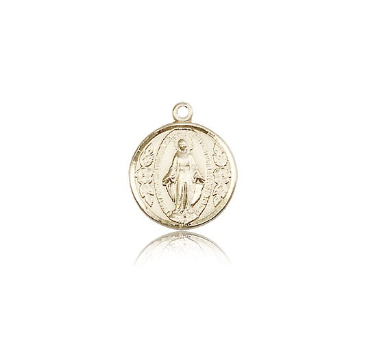 Miraculous Medal, 14 Karat Gold - 14 KT Yellow Gold