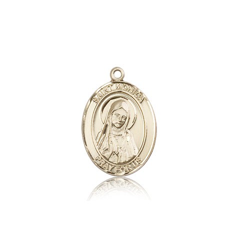 St. Monica Medal, 14 Karat Gold, Medium - 14 KT Yellow Gold