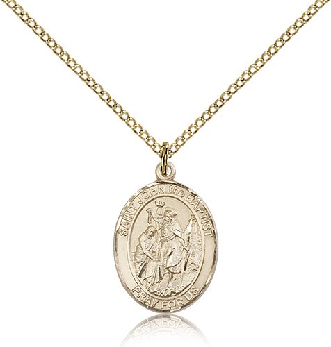 St. John the Baptist Medal, Gold Filled, Medium - Gold-tone
