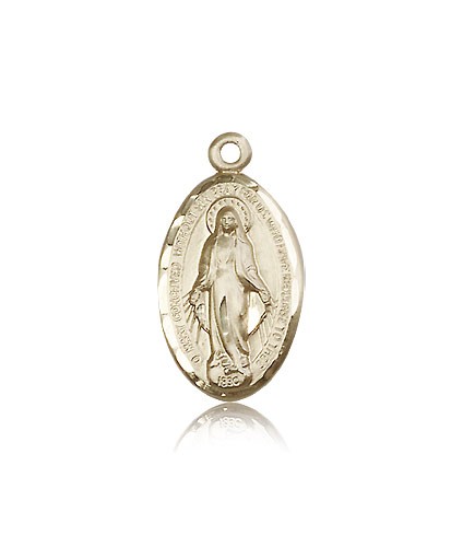 Miraculous Medal, 14 Karat Gold - 14 KT Yellow Gold