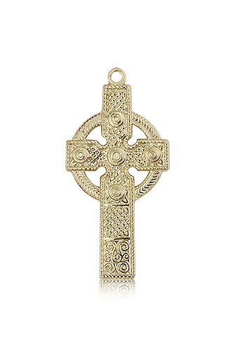 Kilklispeen Cross Pendant, 14 Karat Gold - 14 KT Yellow Gold