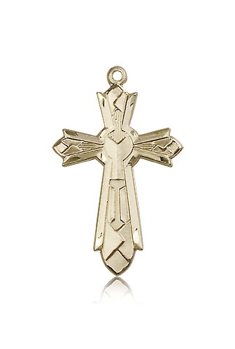 Mosaic Cross Pendant, 14 Karat Gold - 14 KT Yellow Gold