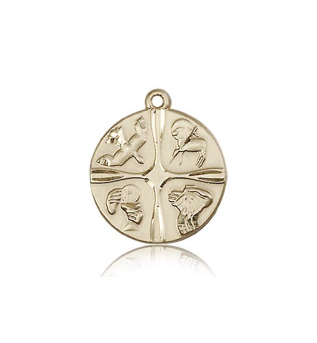 Christian Life Medal, 14 Karat Gold - 14 KT Yellow Gold