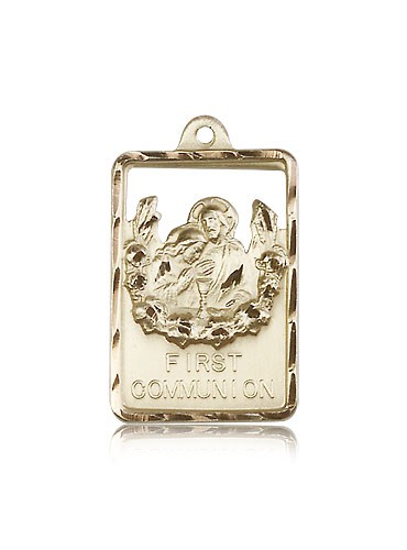 Communion First Reconciliation Medal, 14 Karat Gold - 14 KT Yellow Gold