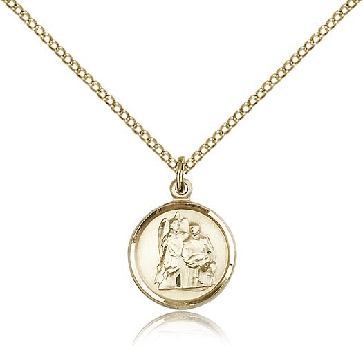 St. Raphael Medal, Gold Filled - Gold-tone