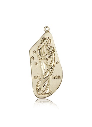 Ave Maria Medal, 14 Karat Gold - 14 KT Yellow Gold