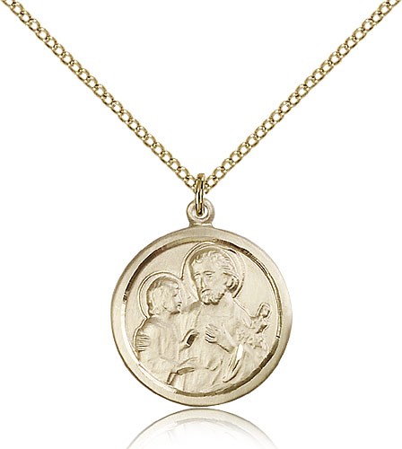 St. Joseph Medal, Gold Filled - Gold-tone