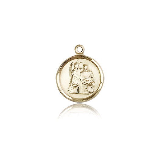 St. Raphael Medal, 14 Karat Gold - 14 KT Yellow Gold