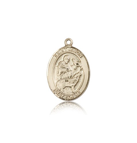 St. Jason Medal, 14 Karat Gold, Medium - 14 KT Yellow Gold