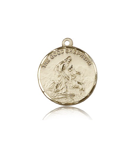 Good Shepherd Medal, 14 Karat Gold - 14 KT Yellow Gold