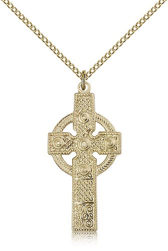 Kilklispeen Cross Pendant, Gold Filled - Gold-tone