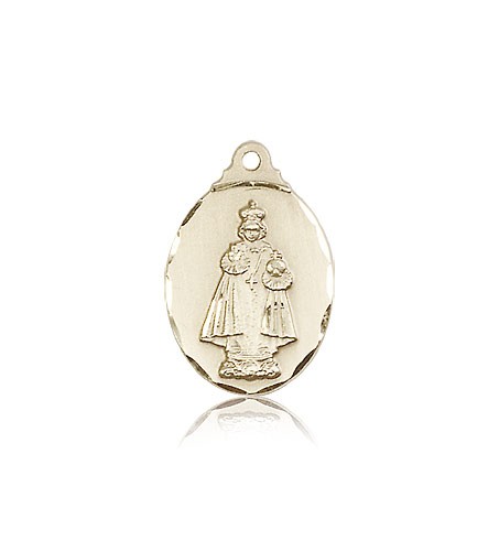 Infant of Prague Medal, 14 Karat Gold - 14 KT Yellow Gold