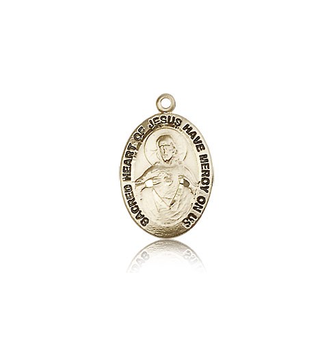 Scapular Medal, 14 Karat Gold - 14 KT Yellow Gold