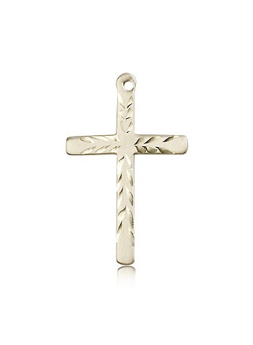 Cross Pendant, 14 Karat Gold - 14 KT Yellow Gold