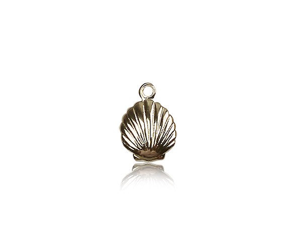 Shell Medal, 14 Karat Gold - 14 KT Yellow Gold