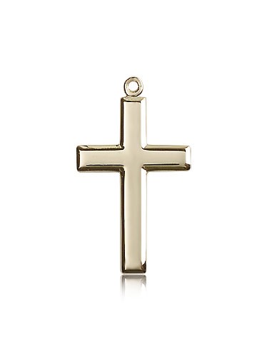 Cross Pendant, 14 Karat Gold - 14 KT Yellow Gold