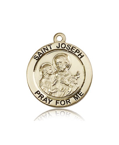 St. Joseph Medal, 14 Karat Gold - 14 KT Yellow Gold