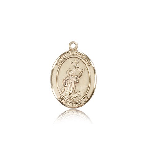 St. Tarcisius Medal, 14 Karat Gold, Medium - 14 KT Yellow Gold