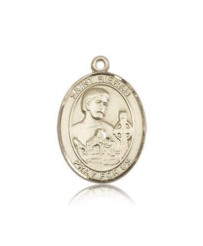 St. Kieran Medal, 14 Karat Gold, Large - 14 KT Yellow Gold