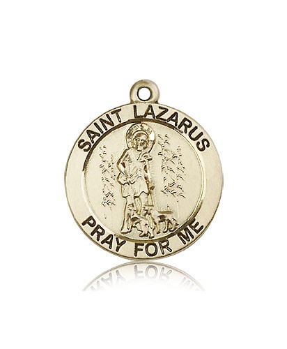 St. Lazarus Medal, 14 Karat Gold - 14 KT Yellow Gold