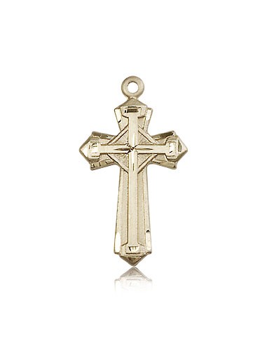 Cross Pendant, 14 Karat Gold - 14 KT Yellow Gold