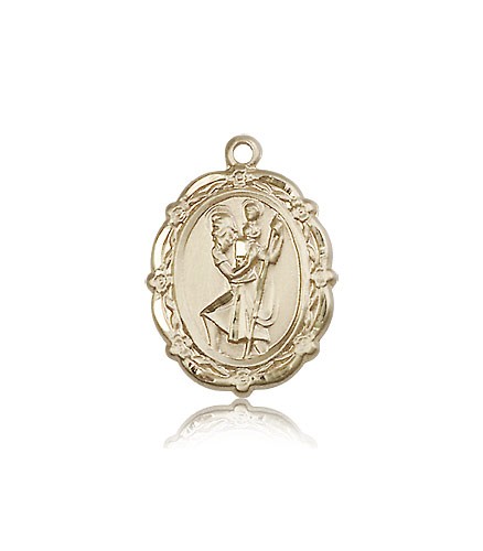 St. Christopher Medal, 14 Karat Gold - 14 KT Yellow Gold