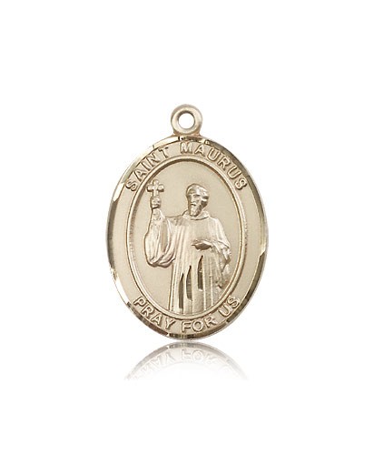 St. Maurus Medal, 14 Karat Gold, Large - 14 KT Yellow Gold